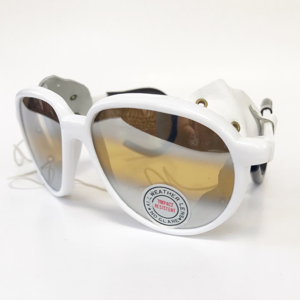 APOLLO All Weather Sunglasses w/Leather Shields Wh - Picture 3 of 11